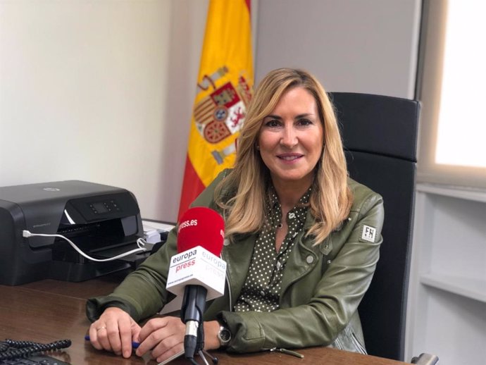 La presidenta del PP de Navarra y vicesecretaria de Organización del PP, Ana Beltrán, realiza declaraciones a Europa Press.