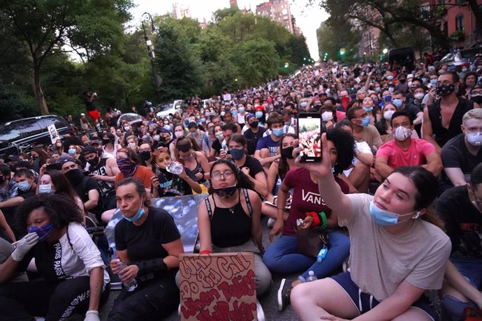 Protestas contra el racismo en Nueva York, Estados Unidos. 