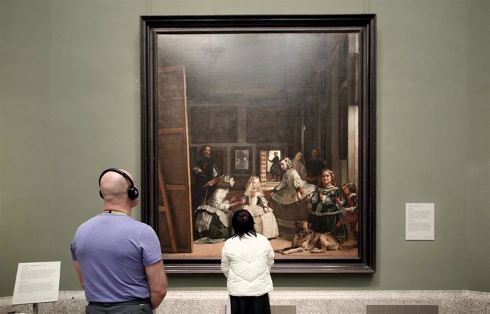 Sala de Las Meninas del Museo Nacional del Prado el mismo día en el que el Museo, junto con el Reina Sofía y el Thyssen, cierra como medida de contención frente a la crisis del coronavirus, en Madrid (España) a 11 de marzo de 2020.