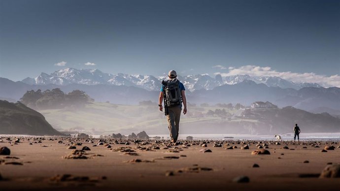 Peregrino en la playa