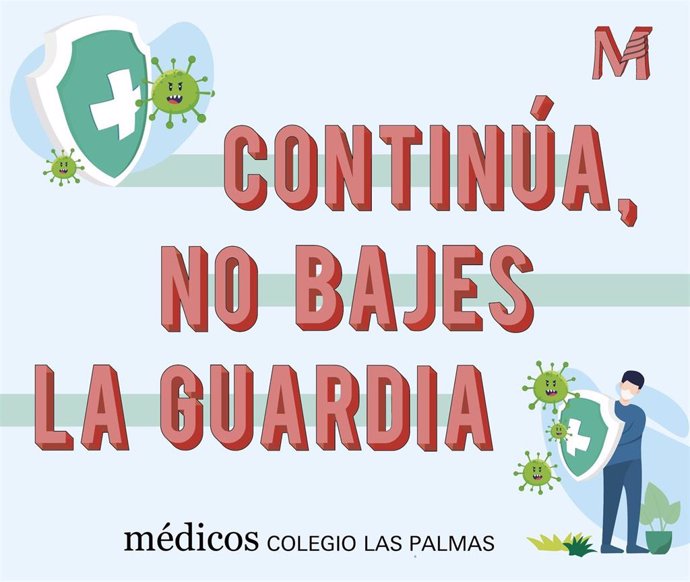Cartel del Colegio de Médicos de Las Palmas para pedir precaución ante el coronavirus