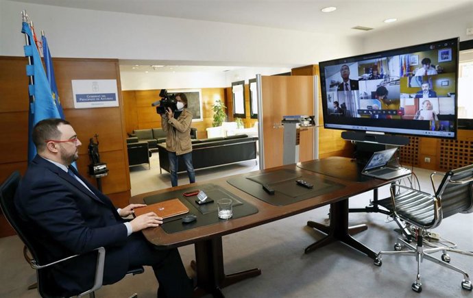 Reunión telemática del consejo de Gobierno.