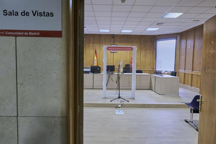 Una de las salas de los Juzgados de Plaza de Castilla 