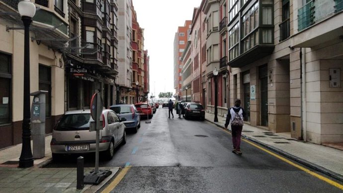Calle Ruiz Gómez, en Gijón