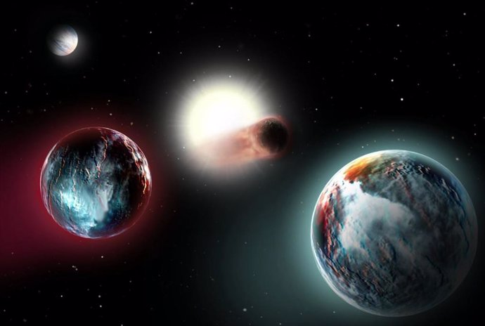 Cuatro planetas recién nacidos fueron horneados por su joven sol