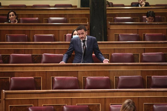 El portavoz adjunto de Ciudadanos en el Congreso de los Diputados, Edmundo Bal, en el hemiciclo de la Cámara Baja.