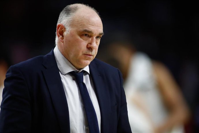 El entrenador del Real Madrid de baloncesto, Pablo Laso
