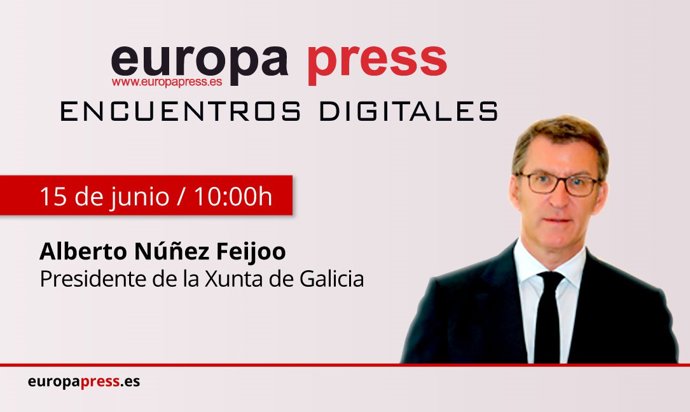 Portadilla del encuentro digital con el presidente de la Xunta de Galicia, Alberto Núñez Feijóo