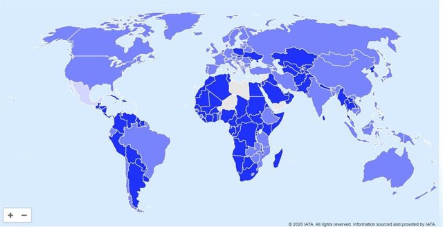 Mapa interactivo de IATA.