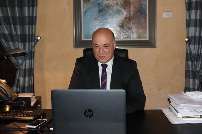 El presidente de la Diputación de Córdoba, Antonio Ruiz, durante su participación en el encuentro digital 'Gestión y proyectos de la provincia tras la covid-109 de 'Diario Córdoba'