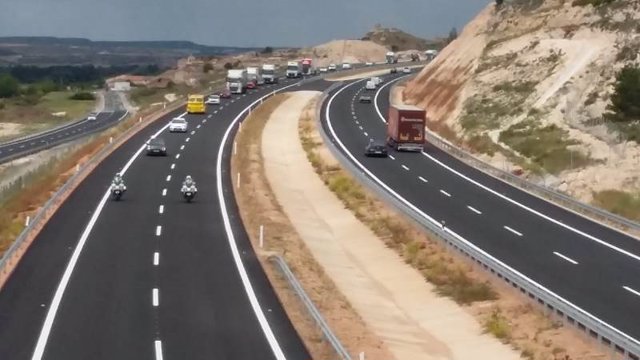 Nuevo tramo abierto de la A-11 en la provincia de Soria.