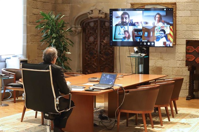 El presidente de la Generalitat, Quim Torra, ha presidido este viernes la sexta reunión telemática de la Comisión para la reactivación económica y protección social como consecuencia de la crisis del coronavirus