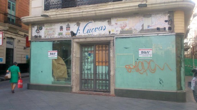 La antigua juguetería Cuevas tras su cierre
