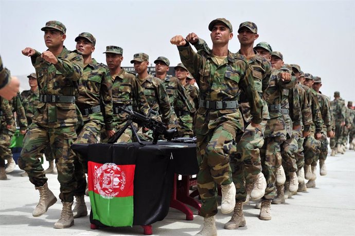 Fuerzas de seguridad afganas en Kabul