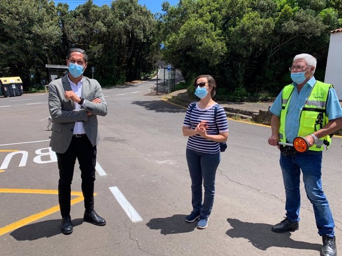 El concejal de Seguridad Ciudadana del Ayuntamiento de La Laguna, Alejandro Marrero, visita los aparcamientos de la Cruz del Carmen