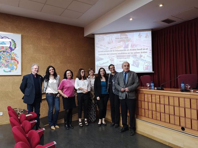 Rafael Valencia en el acto de defensa de una tesis doctoral en la Facultad de Comunicación de la Universidad de Sevilla en el mes de febrero de 2020.