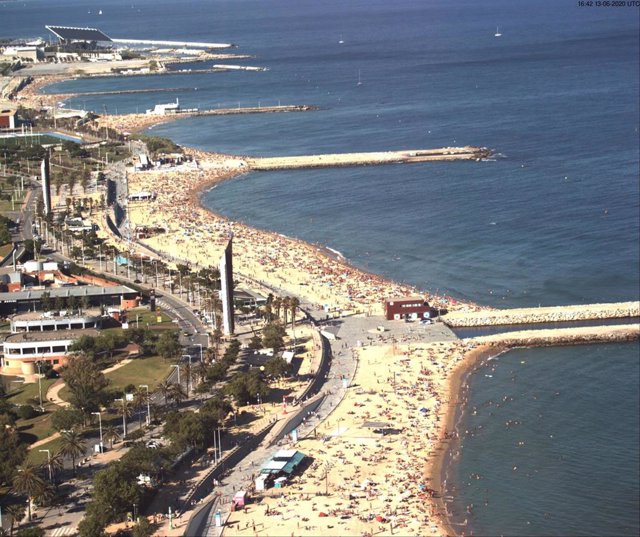 Playa del Bogatell en Barcelona.