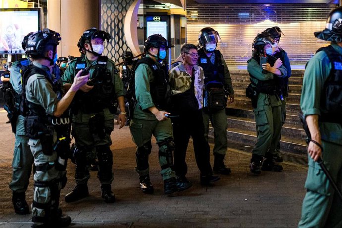 Imagen de una protesta en Hong Kong. 