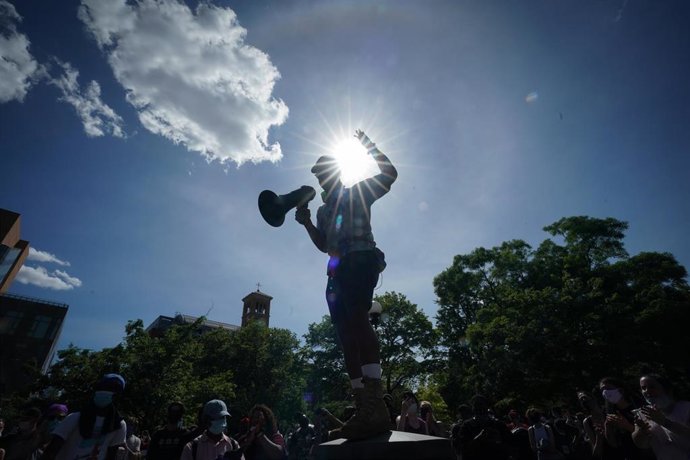Imagen de recurso de una protesta contra el racismo en Nueva York.