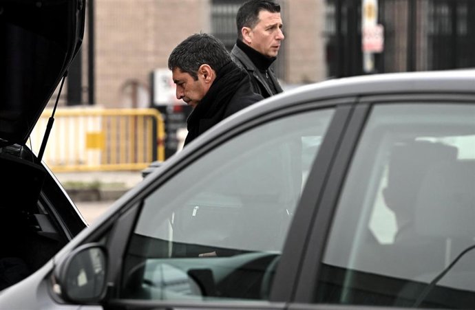 El mayor de los Mossos dEsquadra, Josep Lluís Trapero, a su llegada a una de las sesiones del juicio en la Audiencia Nacional