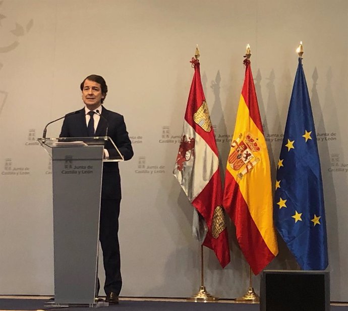 El presidente de la Junta, Alfonso Fernández Mañueco, tras última Conferencia de Presidentes del Estado de Alarma