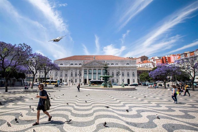 Plaza del Rossio de Lisboa, Portugal