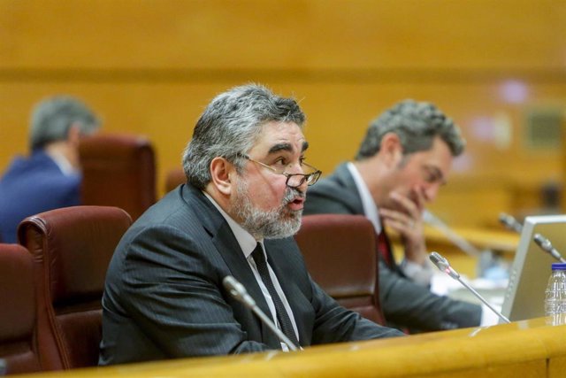El ministro de Cultura y Deporte, José Manuel Rodríguez Uribes, en su comparecencia en el Senado la semana pasada