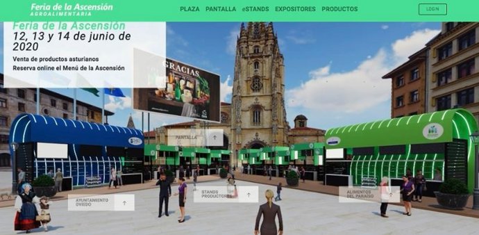 Feria virtuaal de La Ascensión en Oviedo.