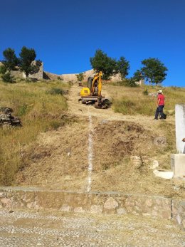 Obras en el Castillo de Aracena.