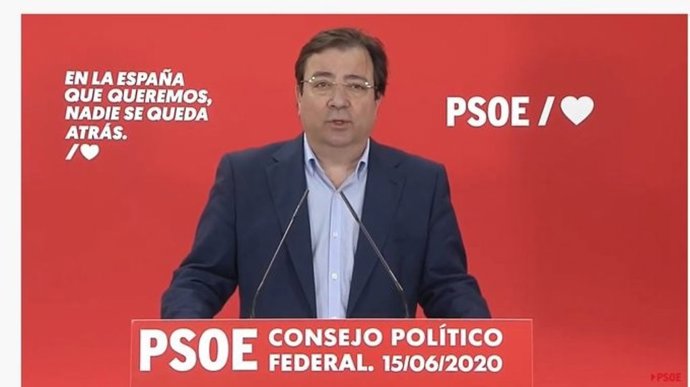 El secretario general del PSOE de Extremadura, Guillermo Fernández Vara