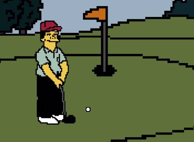 'Lee Carvallo's Putting Challenge' , El Mítico Videojuego De Golf De Los Simpson creado por el desarrollador Aaron Demeter