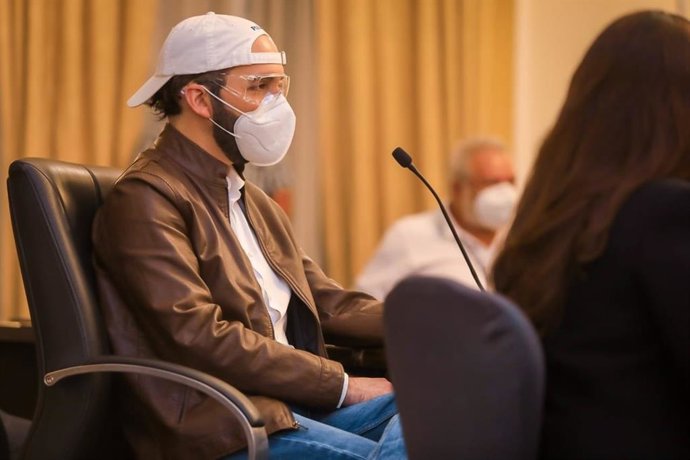El presidente de El Salvador, Nayib Bukele, durante la pandemia de coronavirus