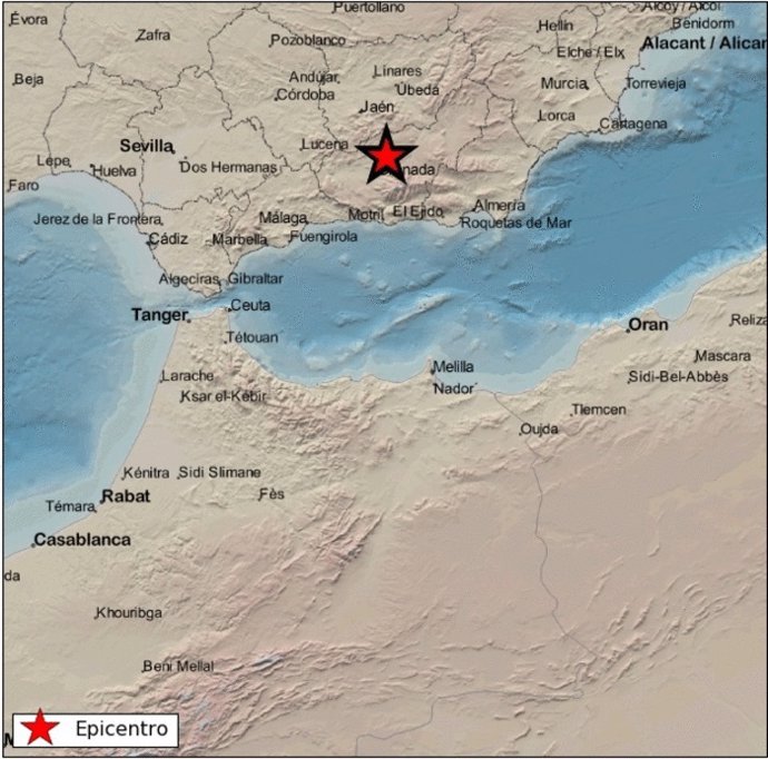 Registrado un seísmo de magnitud 2,9 con epicentro en Iznalloz (Granada)