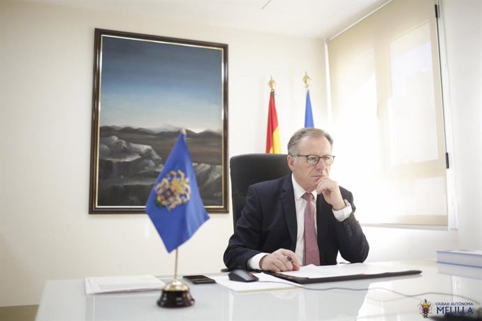 El presidente de Melilla, Eduardo de Castro, en la conferencia