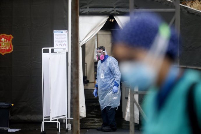 Trabajadores sanitarios en Chile durante la pandemia de coronavirus