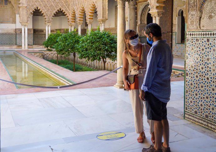 El Real Alcázar de Sevilla, ha reabierto este lunes sus puertas a los visitantes. Sevilla a 15 de junio del 2020