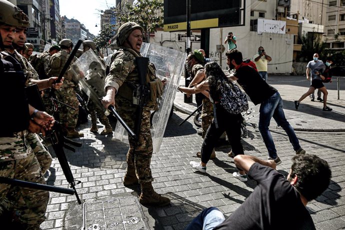 Líbano.- Al menos 36 personas han sido detenidas en las protestas celebradas en 
