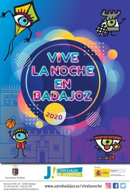 Cartel del programa 'Vive la noche en Badajoz' 2020