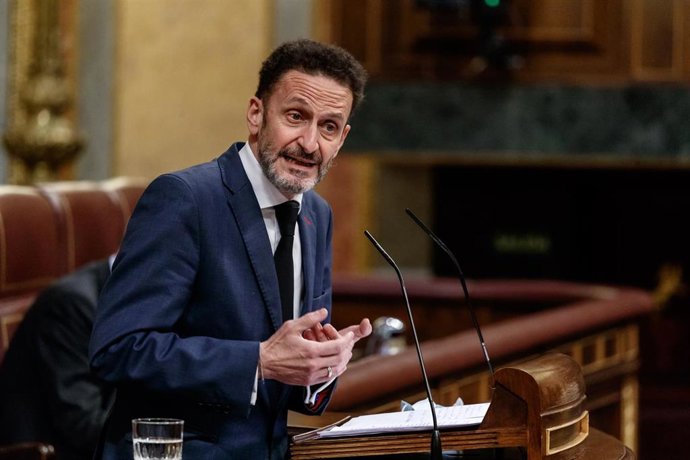 El portavoz adjunto de Ciudadanos en el Congreso de los Diputados, Edmundo Bal, interviniendo desde la tribuna en la Cámara Baja.