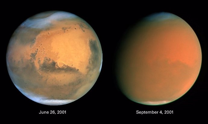Tormentas cargadas eléctricamente rigen el ciclo del cloro en Marte
