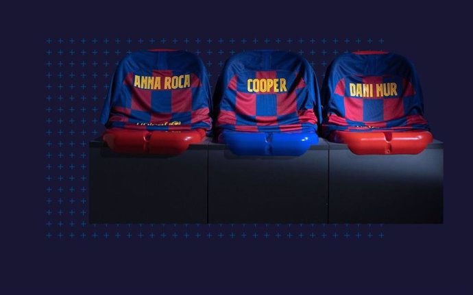 Ejemplo de las camisetas personalizadas que llenarán el Camp Nou en el partido del FC Barcelona contra el Atlético de Madrid