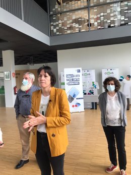 Ana Pontón, portavoz nacional del BNG y candidata a la Presidencia de la Xunta, en un acto en el CIMUS.