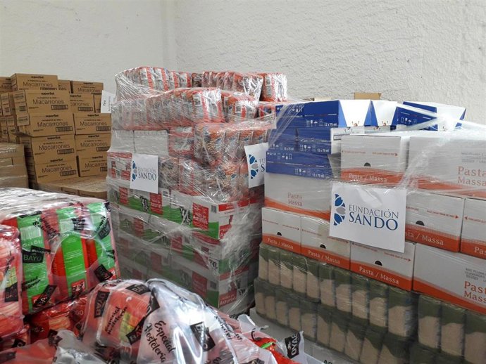 La Fundación Sando dona 15.000 kilos de alimentos durante la pandemia