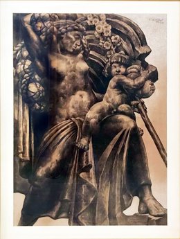 Dibujo del pintor y escultor Francisco Borges Sala