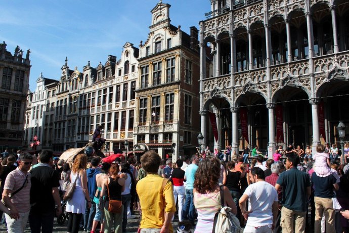 Turistas en Bruselas
