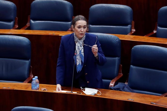 La diputada de Ciudadanos Marta Rivera, durante su intervención en un pleno 