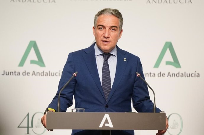 El portavoz del Gobierno andaluz, Elías Bendodo. Imagen de archivo.