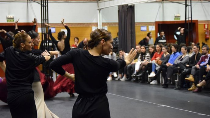 Bailarinas del Ballet Nacional, en una demostración del pasado mes de febrero