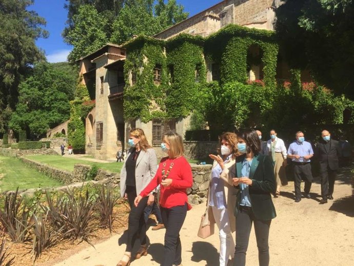 Visita del nuevo jardin del mirador del Monasterio de Yuste