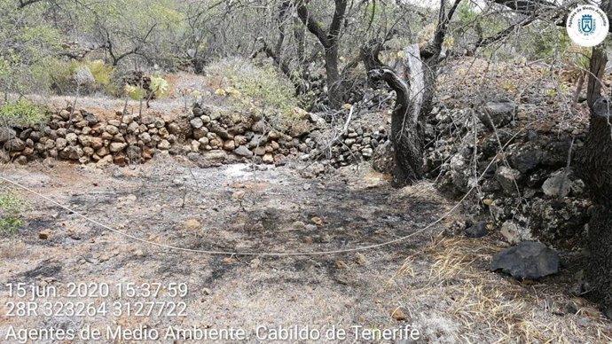 Incendio en una zona rural de Arguayo